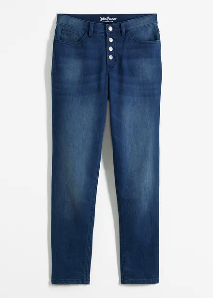 Boyfriend-termojeans Mid Waist, med myk innside
