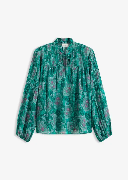 Tunika i sateng med biser