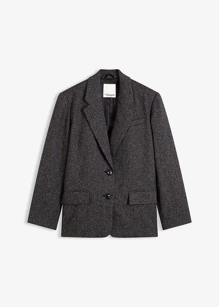 Oversized blazer i tynn viskosemiks