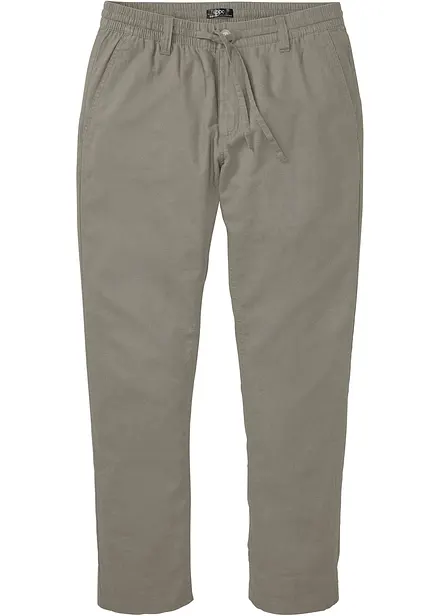 Regular Fit-chinos av luftig linmiks, Straight