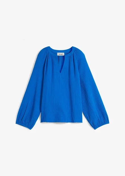 Oversized bluse i musselin
