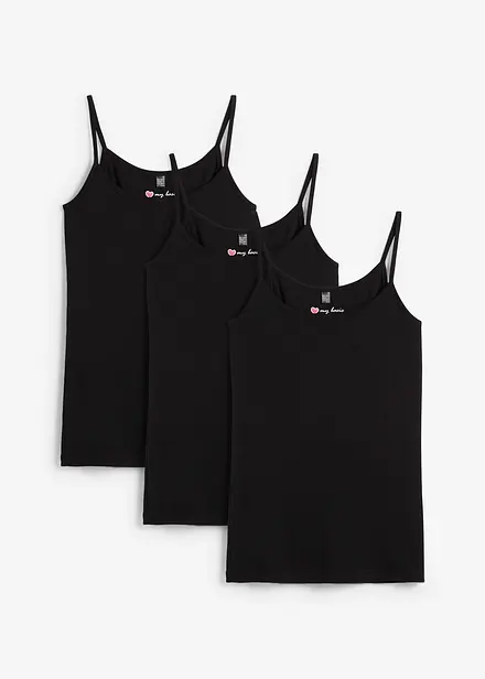Singlet i 100% bomull (3-pack)