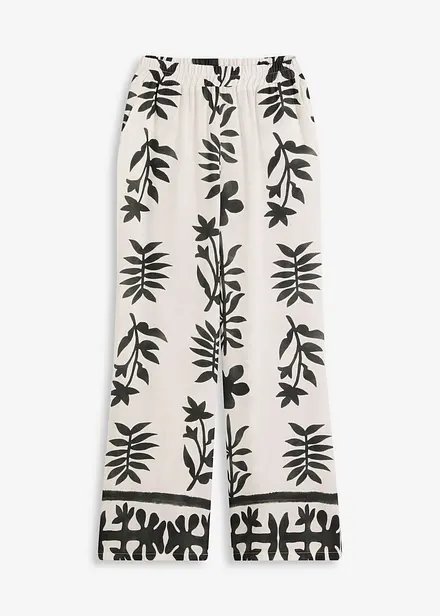 Bukse i lett viskose med print