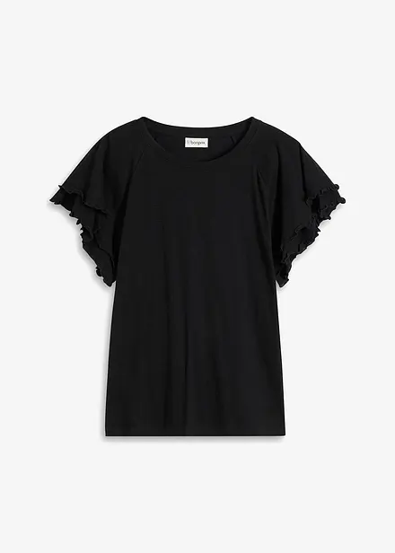 Topp med korte, vide ermer