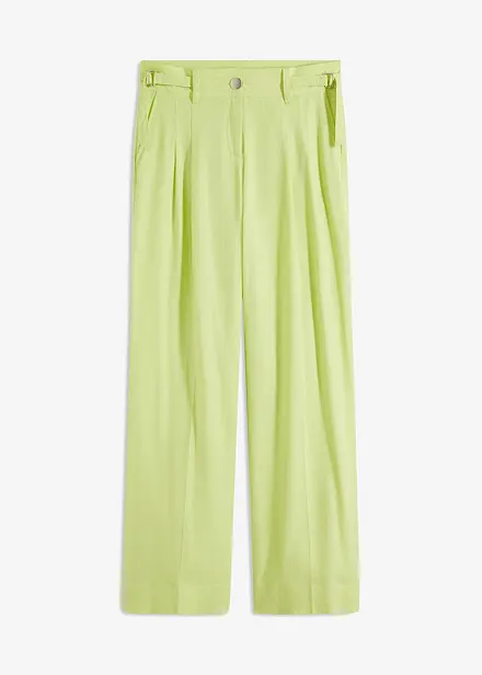 Vid bukse i lett linmiks