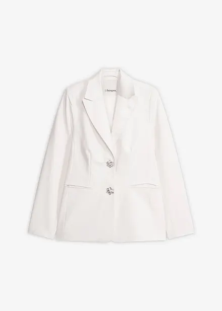 Blazer med smykkeknapper