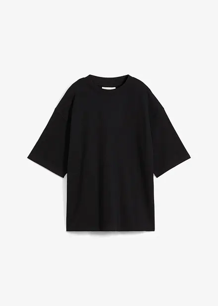 Oversized topp i formstabil, 100% &oslash;kologisk bomull