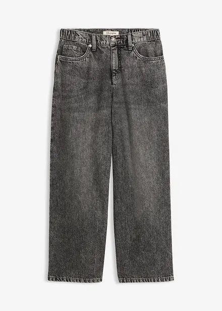 Loose straight-jeans Mid Waist, cropped