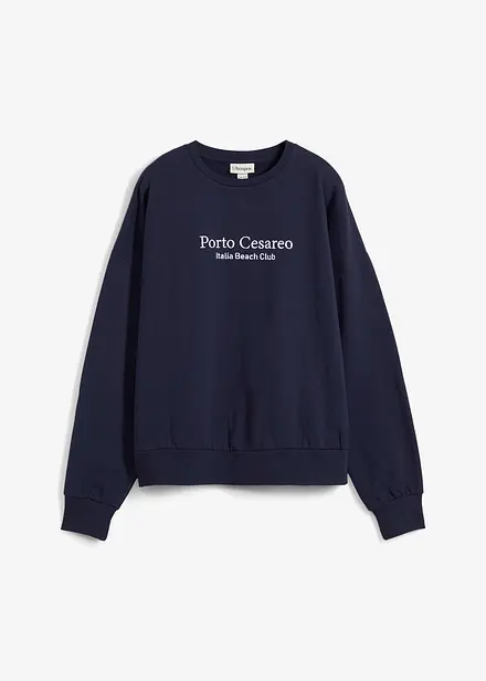 Oversized sweatshirt med broderi