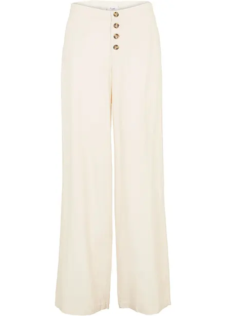 Bukse med lin og vide ben