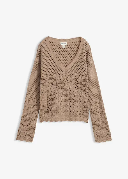 Lett genser med hullm&oslash;nster