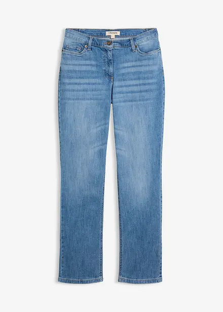 Straight-jeans, Mid Waist, komfortlinning