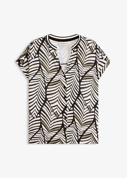 M&oslash;nstret bluse i trikot