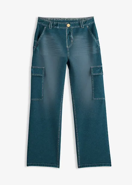 Vid cargo-jeans, Mid Waist