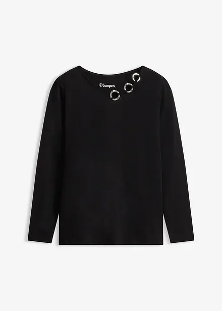 Langermet topp med maljer