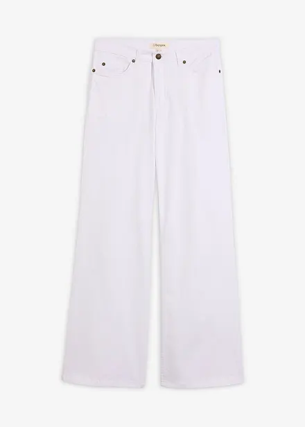 Wide Leg-jeans Mid Waist, Stretch