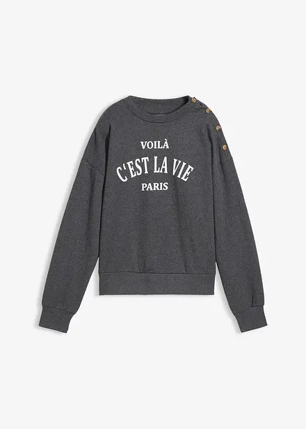 Sweatshirt i bomullsmiks
