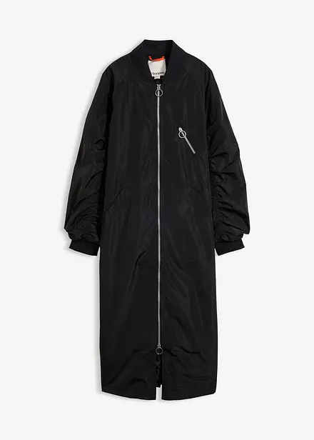 K&aring;pe med ribbestrikket krage