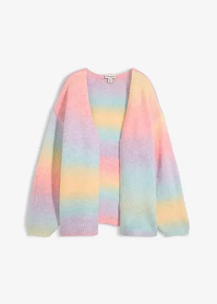 Grovstrikket cardigan i myk garnmiks med ull