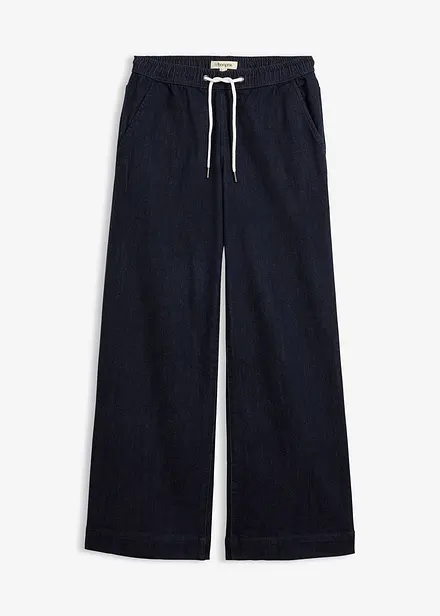 Wide Leg-jeans Mid Waist, Stretch