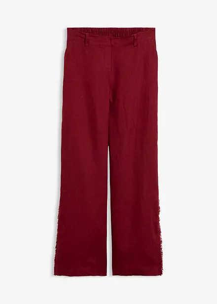 Linbukse med vide ben