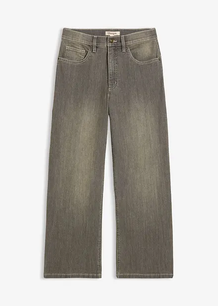 Wide Leg-jeans High Waist, cropped