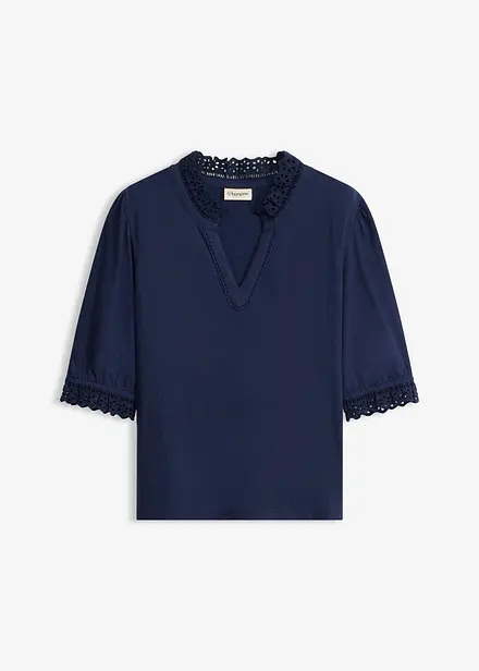 Langermet topp i 100% bomull