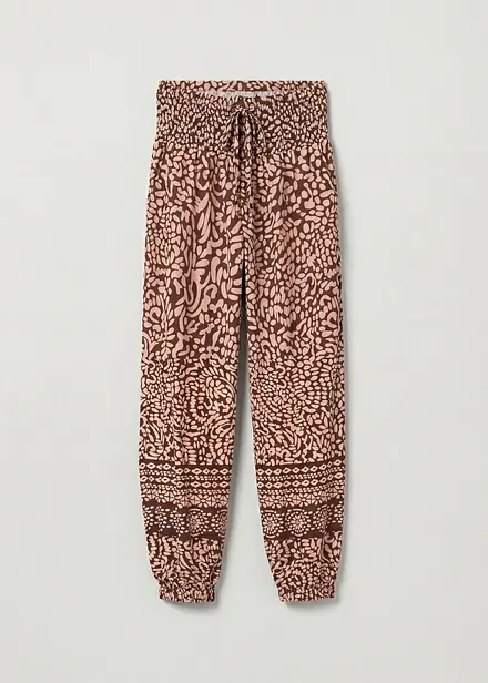 Pull on-bukse i viskose med pent fall