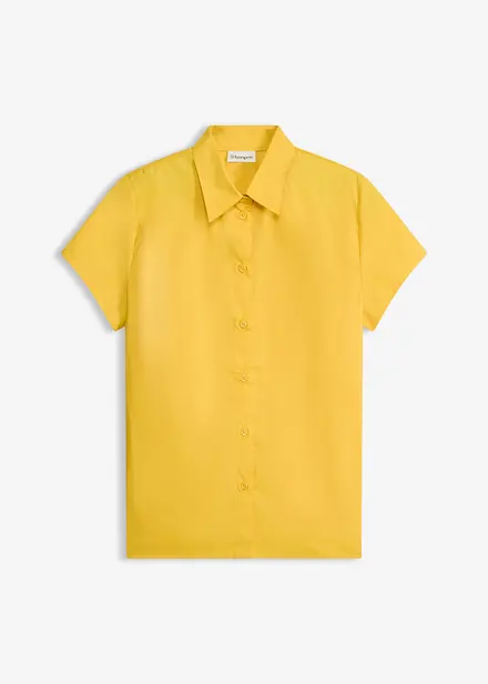 Kortermet bluse i poplin