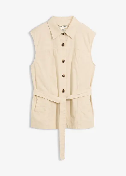 Bomullsvest med belte