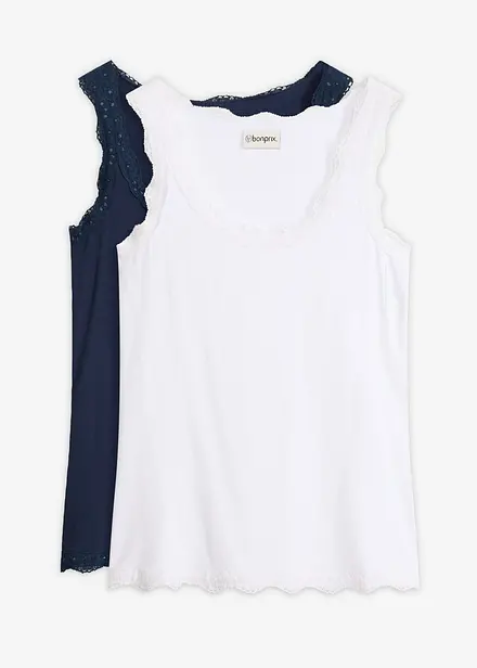 Singlet i myk viskoseblanding (2-pack)