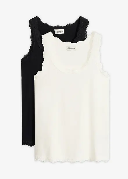 Singlet i myk viskoseblanding (2-pack)