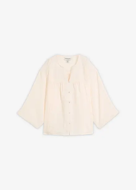 Bluse i viskoseblanding