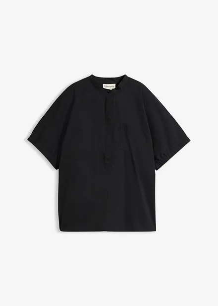 Kortermet bluse med holkeermer