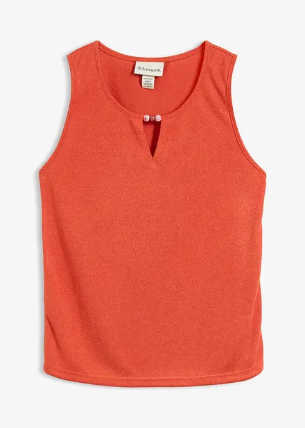 Strikket topp med perlepynt