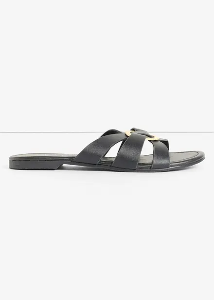 Slip-in sandaler med dekorativ ring