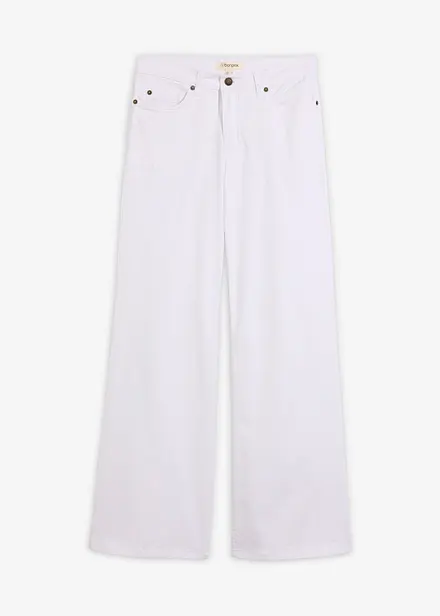 Wide Leg-jeans Mid Waist, Stretch