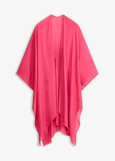 Poncho med vaflet detalj