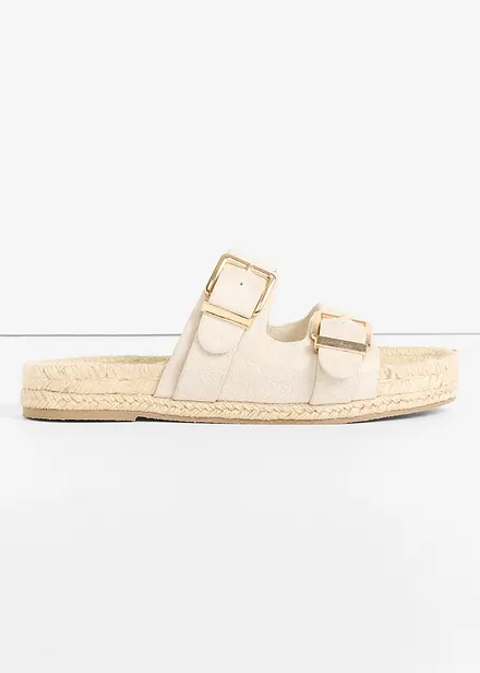 Slip in-sandaler i baststil
