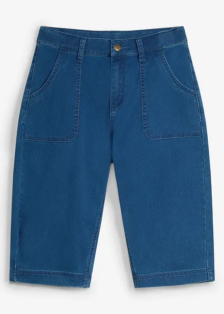 Jeans-bermuda med regulerbar inning, Loose Fit