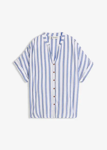 Crinkle bluse i lett viskose