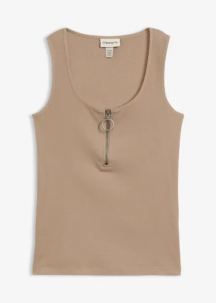Ribbet topp av 100% bomull