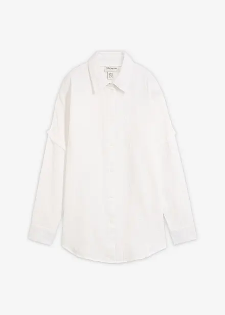 Oversized skjorte i luftig musselin