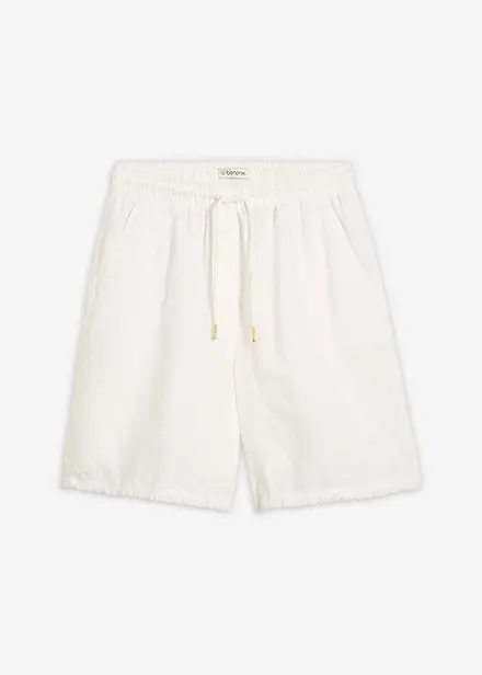 Bermudashorts i 100% lin
