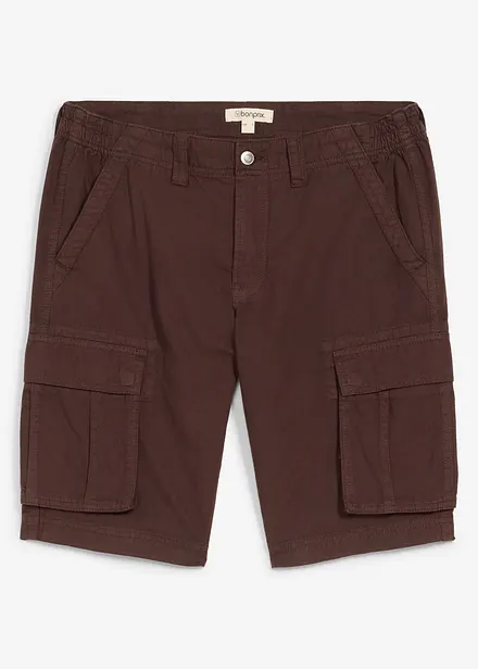 Bermudashorts i lett, farget denim med stretchlinning, Relaxed fit