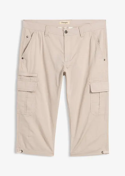 Regular Fit-cargo-bermudashorts i 100% bomull, lang