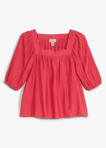 Bluse av strukturert krinklet materiale