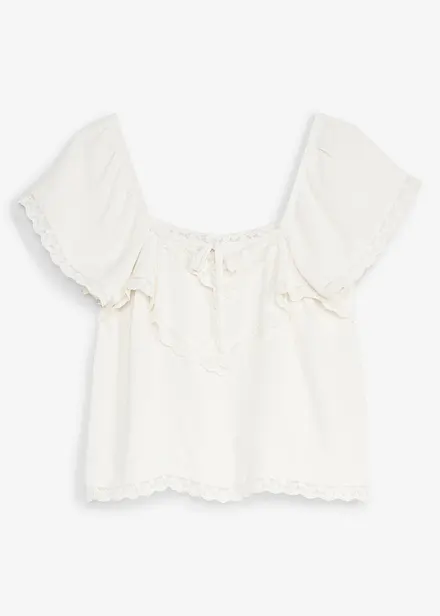 Bluse i lett krepp