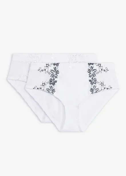Shape-truse med delikat broderi (2-pack)
