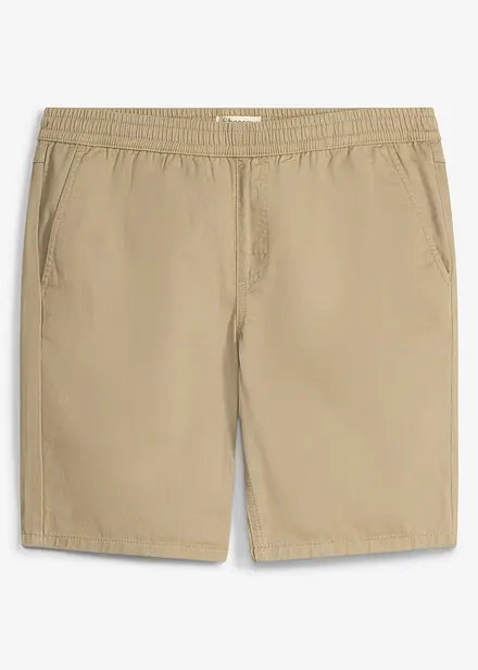Pull on-bermudashorts i 100% bomull, Regular fit